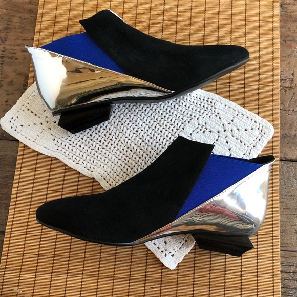 Jady Rose Black Blue Silver Funky Heel 